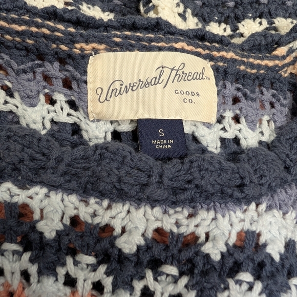 Universal Thread Crochet Sleeveless Sweater S Vest Boho Grandmacore Beachy #3 - Picture 7 of 7